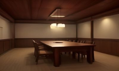品牌策划团队在会议室白板前讨论视觉方案，投影屏幕展示色导航配色对比图，团队氛围专业高效